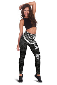 Polynesian Leggings - Polynesian White Turtle - Polynesian Pride