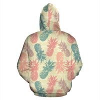 Polynesian Zip up Hoodie Pineapple Pattern A0 - Polynesian Pride