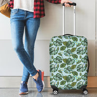 Tropical Flowers Monstera Leaf Luggage Cover - Polynesian Pride