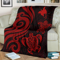 Papua New Guinea Premium Blanket - Red Tentacle Turtle - Polynesian Pride
