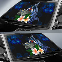 Polynesian Vanuatu Sun Shades - Turtle With Plumeria Flowers - Polynesian Pride