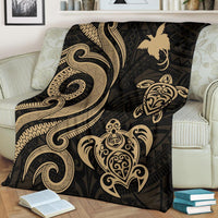 Papua New Guinea Premium Blanket - Gold Tentacle Turtle - Polynesian Pride