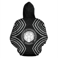 Northern Mariana Islands Zip up Hoodie Micronesia Black Warrior Style - Polynesian Pride