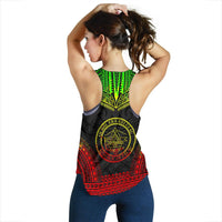 Palau Women's Racerback Tank - Polynesian Chief Reggae Version - Polynesian Pride