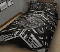 American Samoa Quilt Bed Set - American Samoa Seal Polynesian Tattoo Forward Wind - Polynesian Pride