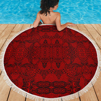 Polynesian Beach Blanket Red - Polynesian Pride