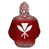 Aloha All Over Hoodie Fog Red - Polynesian Pride