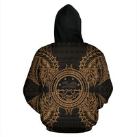 Federated States of Micronesian Polynesian ll Over Hoodie Map Gold - Polynesian Pride