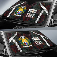 Nauru Custom Personalised Auto Sun Shades - Chain Polynesian - Polynesian Pride