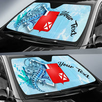 Wallis & Futuna Auto Sun Shades - Custom Personalised Polynesian Turtle Under The Sea - Polynesian Pride