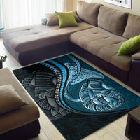 Fish Hook Area Rug Manta Polynesian Light Turquoise - Polynesian Pride