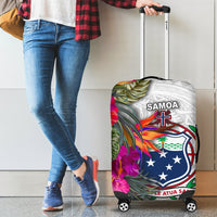 Samoa Luggage Covers Polynesian Hibiscus White Pattern - Polynesian Pride