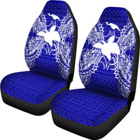 Papua New Guinea Car Seat Cover - Papua New Guinea Flag Map Blue - Polynesian Pride