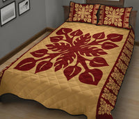 Hawaiian Quilt Pattern Palm Dance Quilt Bed Set - Polynesian Pride