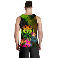 Federated States of Micronesia Polynesian Men's Tank Top - Hibiscus and Banana Leaves - Polynesian Pride