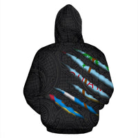 Guam All Over Zip up Hoodie Scratch Style - Polynesian Pride