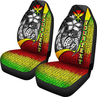 Polynesian Hawaii Custom Personalised Car Seat Covers Reggae - Turtle with Hook - Polynesian Pride