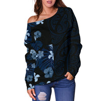 Tropical Polynesian - Hawaiian Women's Off Shoulder Sweater - Curtis Style - Polynesian Pride