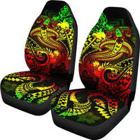 Papua New Guinea Car Seat Covers - Reggae Shark Polynesian Tattoo - Polynesian Pride
