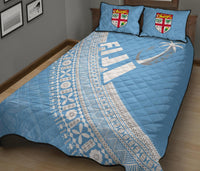 Fiji Tapa Rugby Quilt Bed Set Version Style You Win - Blue - Polynesian Pride