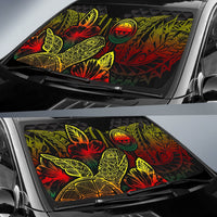 Federated States Of Micronesia Auto Sun Shades Turtle Hibiscus Reggae - Polynesian Pride