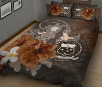 Samoa Quilt Bed Set - Hibiscus Turtle Tribal Brown - Polynesian Pride