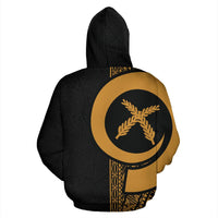 Vanuatu Polynesian Hoodie Gold Line - Polynesian Pride