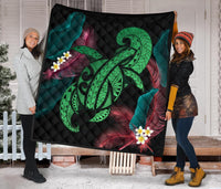 Hawaii Turtle Polynesian Tropical Premium Quilt - Ghia Style Green - Polynesian Pride