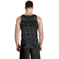 Papua New Guinea Men's Tank Top - Flag With Polynesian Patterns (Black) - Polynesian Pride
