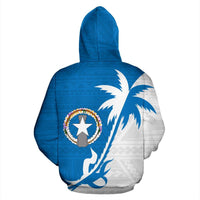 Northern Mariana Islands Hoodie Northern Mariana Islands Seal Flag Coconut Tree - Polynesian Pride