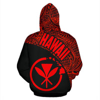 Hawaii Hoodie Kanaka Maoli Polynesian Tattoo Black Red Version - Polynesian Pride