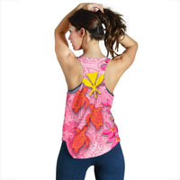 Hawaii Women's Racerback Tank - Polynesian Pink Plumeria Turtle - Polynesian Pride