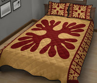 Hawaiian Quilt Pattern Beauty Quilt Bed Set - Polynesian Pride
