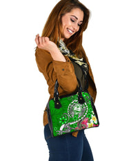 Guam Shoulder Handbag - Turtle Plumeria (Green) - Polynesian Pride