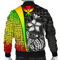 Polynesian Hawaii Men Bomber Jacket Reggae - Turtle with Hook - Polynesian Pride