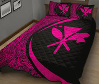 Hawaii Kanaka Polynesian Quilt Bed Set - Circle Style Pink - Polynesian Pride