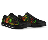Tonga Polynesian Low Top Shoes - Reggae Plumeria - Polynesian Pride