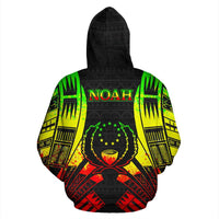 Pohnpei Noah All Over Hoodie Reggae Tattoo Style Custom - Polynesian Pride