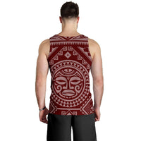 Papua New Guinea Men's Tank Top - Flag With Polynesian Patterns (Red) - Polynesian Pride