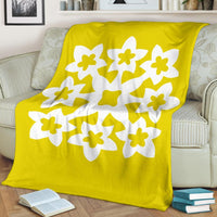 Hawaiian Premium Blanket Royal Pattern - Yellow - A1 Style - Polynesian Pride