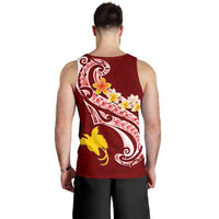 Papua New Guinea Men's Tank Top - PNG Seal Polynesian Patterns Plumeria - Polynesian Pride