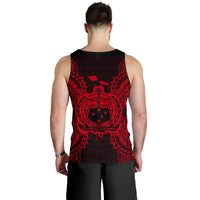 Samoa Polynesian Men Tank Top Map Red - Polynesian Pride