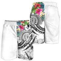 YAP Polynesian All Over Print Men's Short - Summer Plumeria (White) - Polynesian Pride