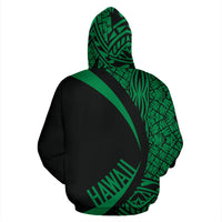 Kanaka Polynesian Tribal Hoodie Circle Style Green Color - Polynesian Pride