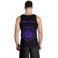 Hawaii Kakau Polynesian Coat Of Arms Personalized Men's Tank Top - Purple - Polynesian Pride