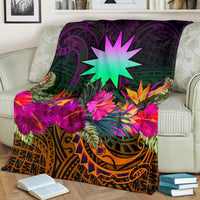 Nauru Premium Blanket - Summer Hibiscus - Polynesian Pride