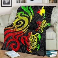 Papua New Guinea Premium Blanket - Reggae Tentacle Turtle - Polynesian Pride