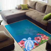 Polynesian Turtle Hibiscus Area Rug - Polynesian Pride