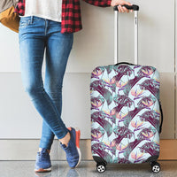 Tropical Monstera Leaf Luggage Cover - Polynesian Pride