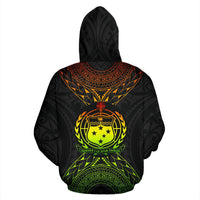 Samoa Map Polynesian All Over Zip up Hoodie - Polynesian Pride